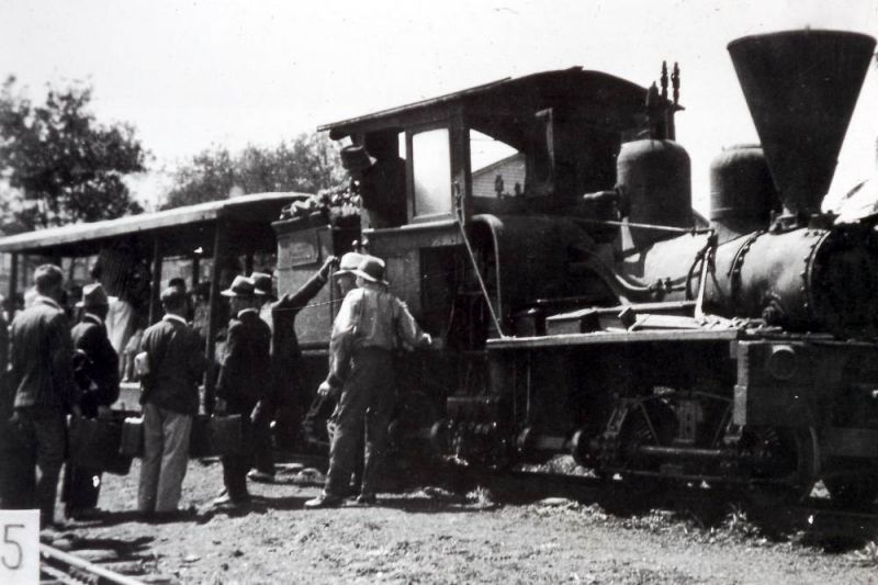 Locomotives on Queensland private railways - ARHS Qld
Slide 5 - Dulong on a special excursion train, 1935. Mapleton tramway.
