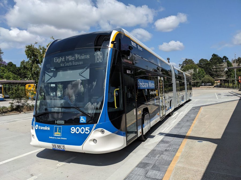 Bi-articulated electric bus at UQ Lakes
Bi-articulated electric bus at UQ Lakes.  This was during a trial late 2024.
