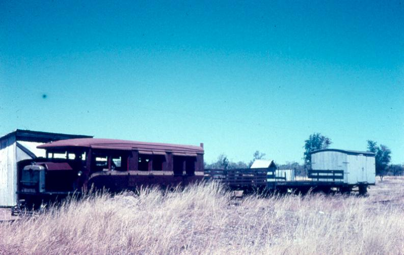 Gulf Lander
The "Gulf Lander" QGR 3'6" in 1954.  Isolated line from Normanton to Croydon in Queensland. This is a 3" 6" gauge railway.
