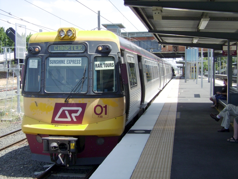 EMU 01 
EMU 01 at Corinda.  Tour - thirty years of QR electric suburban trains. 21 Nov 2009
