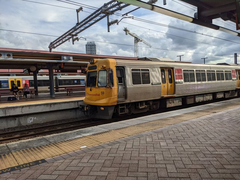 EMU 59 at Roma St
EMU 59 at Roma St station.  The last EMU in revenue service. Farwell tour 5 July 2025.
