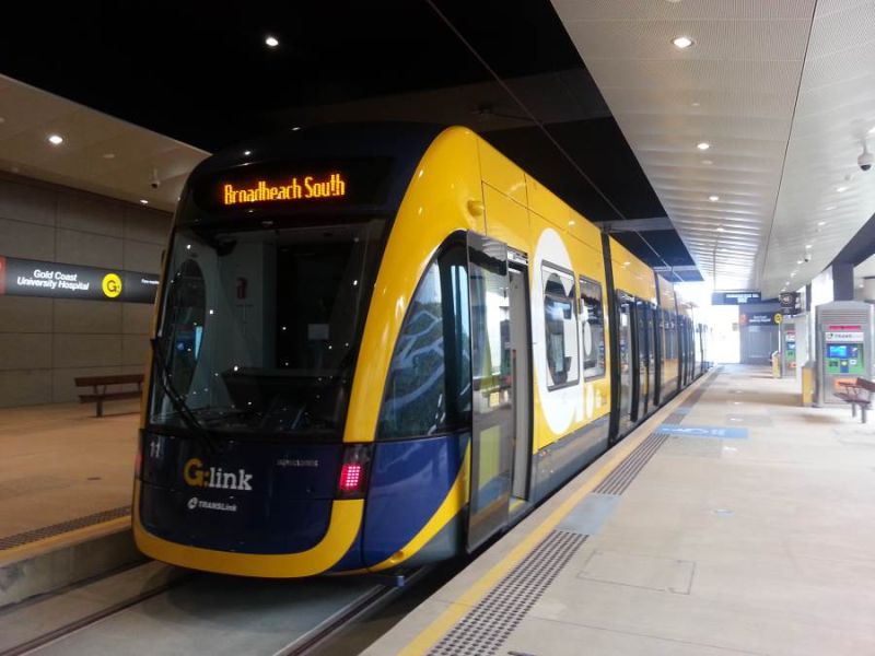 G:link tram
Gold Coast light rail. GC University Hospital 2014.
