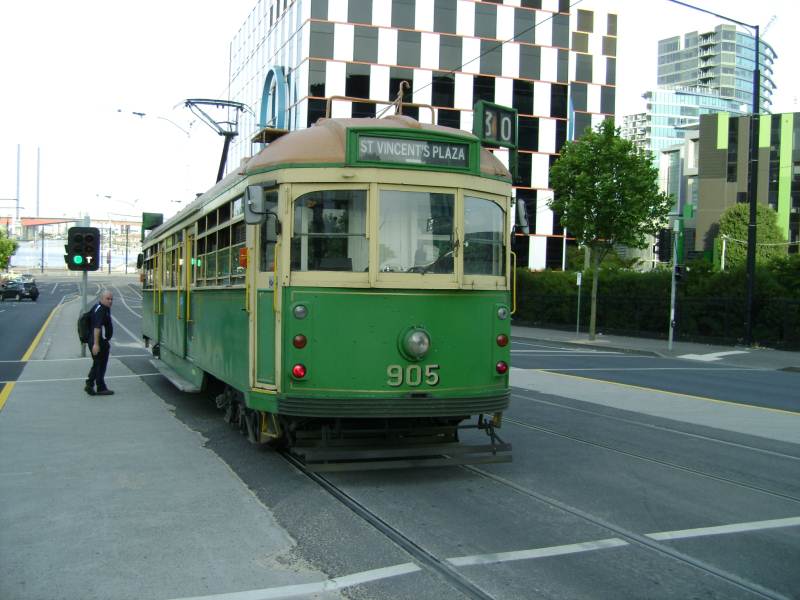 Tram in Melbourne
W class 905 tram 2012
